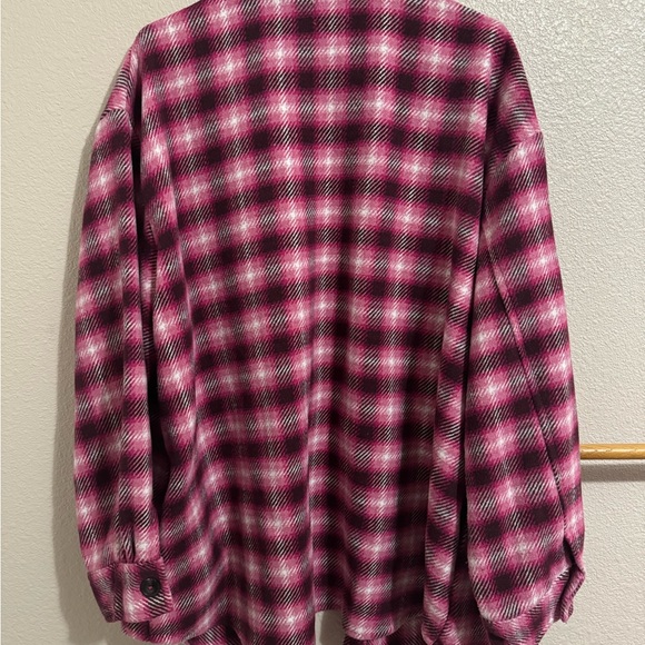 Pink Plaid Button-Up Shirt - Picture 4 of 4